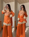 Butterfly 001 Chinon Silk Mirrior Embroidery Readymade Suits